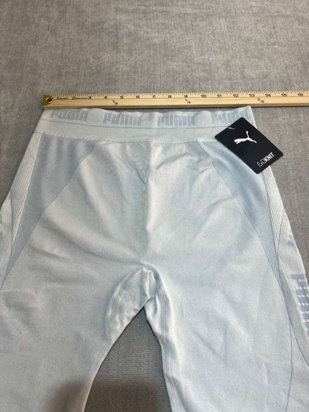 Puma EVOKNIT Seamless Athletic Leggings Blue Size L NWT - Picture 5 of 7